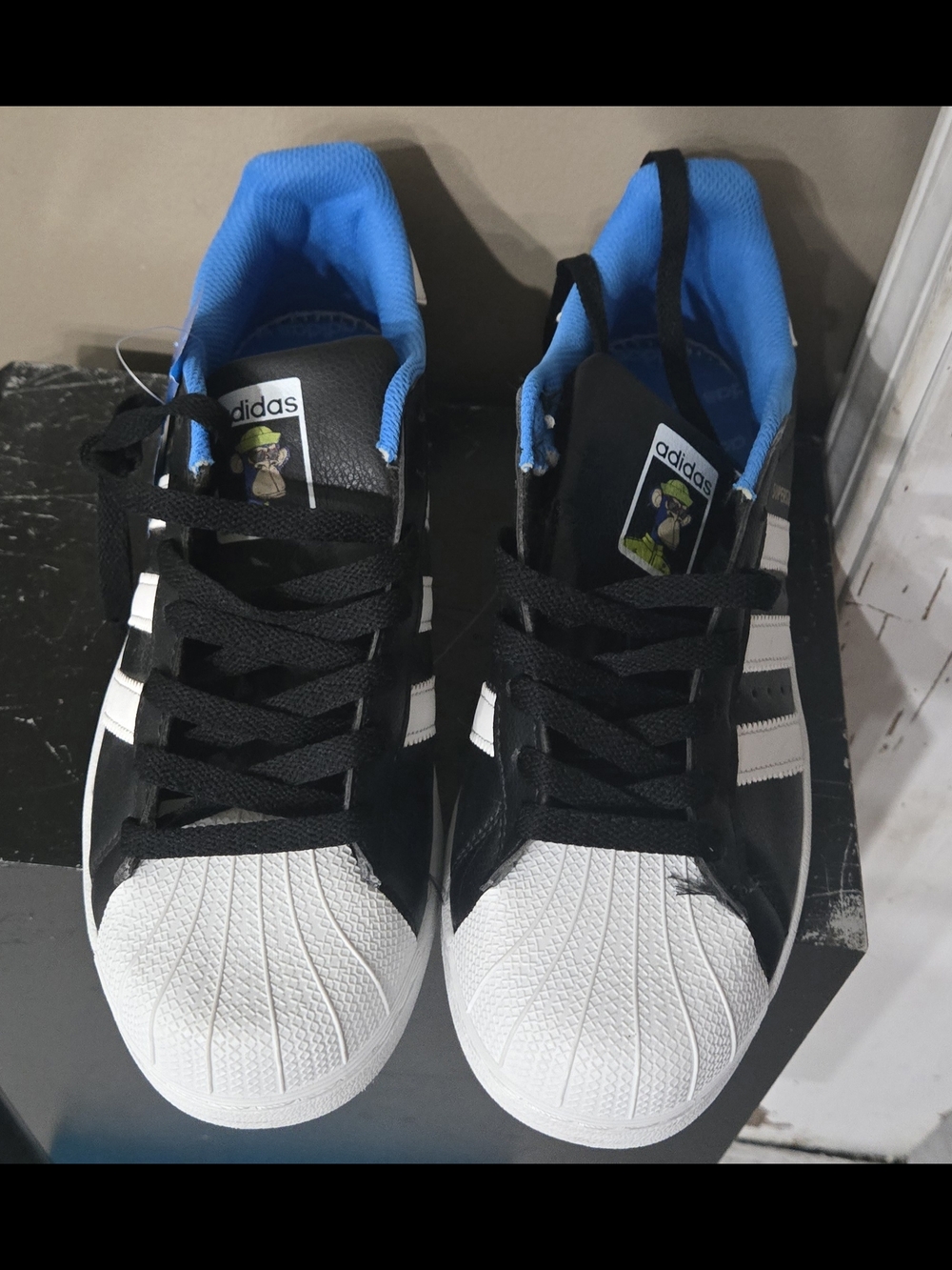 Adidas Superstar II Black/White/Blue – Men’s Size 8 – New With Tags